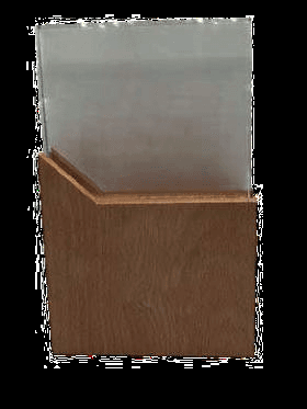 TrophÈe carrÈ en cristale et bois - A-118