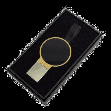 ClÈ USB ronde en bois avec logo en LED. - IMG-1431