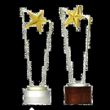 TrophÈe navire en cristale et bois - MR25050B