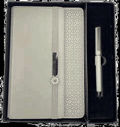 Coffret theme arabesque : Blocnote + stylo - PF-783/SK007-GRIS