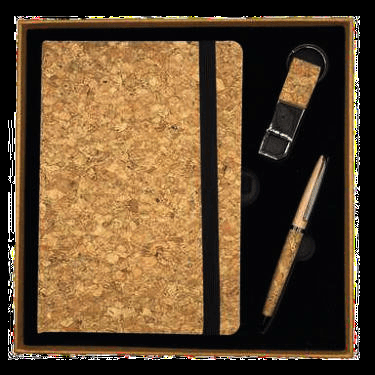 Coffret 3 piËces : Blocnote + Stylo + porte clÈs - SET5723-LIEGE
