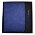 Coffret 2 piËce en similicuir ‡ fermeture annau - SK005-BLEU