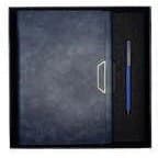 Coffret 2 piËce en similicuir - SK006-BLEU