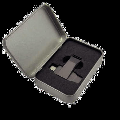 ClÈ USB mÈtal ´ Twist ª sous forme de porte‐clÈ.