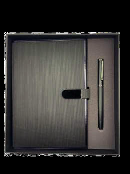 Coffret blocnote strie + stylo